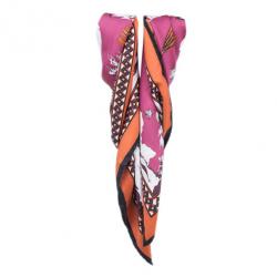 Dior Multicolor Map Print Square Scarf