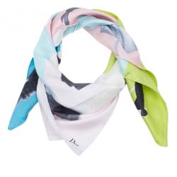 Dior Color Block Printed Square Scarf