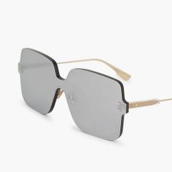 Pre Owned Dior Gold Quarke1 Oversized Sunglasses