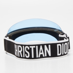 Pre Owned Dior White/Blue Mirrored Dior Club1 Sun Visor