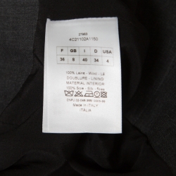 Christian Dior Grey Wool Gabardine Single Button Sleeveless Blazer S