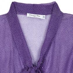 Pre Owned Dior Chiffon Scarf Top M