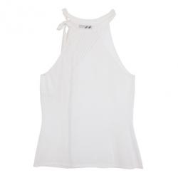 مملوكة مسبقًا Christian Dior White Sleeveless Blouse