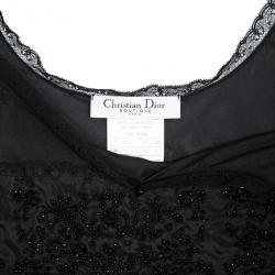 مملوكة مسبقًا Dior Black Lace Camisole M