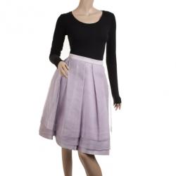 Pre Owned Dior Purple Tulle Flared Skirt M