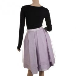 Pre Owned Dior Purple Tulle Flared Skirt M