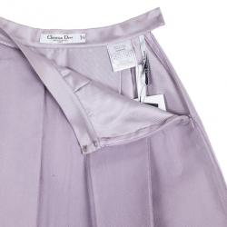 Pre Owned Dior Purple Tulle Flared Skirt M