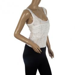 Pre Owned Dior White Lace Camisole