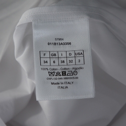 Dior White Cotton Bee Embroidered Sleeveless Blouse S