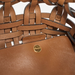 Pre Owned Dior Brown Woven Leather DiorCabas Tote