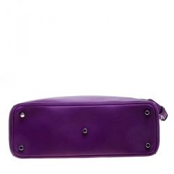 Pre Owned Dior Purple Leather Medium Diorissimo Shopper Tote