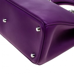 Pre Owned Dior Purple Leather Medium Diorissimo Shopper Tote