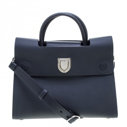 Pre Owned Dior Grey Leather Medium Diorever Bag