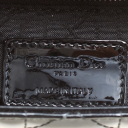 Pre Owned Dior Black Patent Leather Mini Lady Dior Top Handle Bag