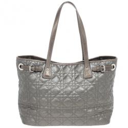 Pre Owned Dior Grey Coated Canvas ‘Panarea’ Medium Tote