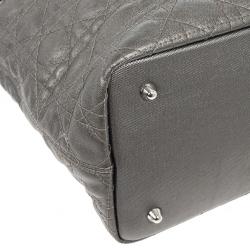 Pre Owned Dior Grey Coated Canvas ‘Panarea’ Medium Tote