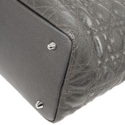 Pre Owned Dior Grey Coated Canvas ‘Panarea’ Medium Tote