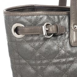 Pre Owned Dior Grey Coated Canvas ‘Panarea’ Medium Tote