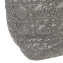 Pre Owned Dior Grey Coated Canvas ‘Panarea’ Medium Tote