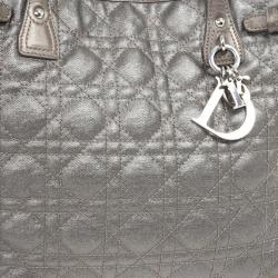 Pre Owned Dior Grey Coated Canvas ‘Panarea’ Medium Tote