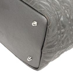 Pre Owned Dior Grey Coated Canvas ‘Panarea’ Medium Tote