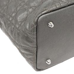Pre Owned Dior Grey Coated Canvas ‘Panarea’ Medium Tote