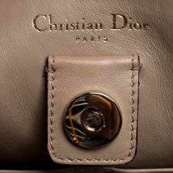 مملوكة مسبقًا حقيبة يد ديور شوبر ديوريسيمو متوسطة جلد ثعبان وجلد ذهبية