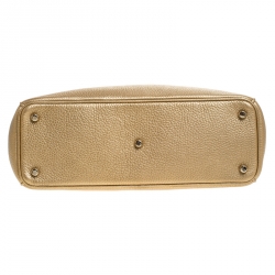 مملوكة مسبقًا حقيبة يد ديور شوبر ديوريسيمو متوسطة جلد ثعبان وجلد ذهبية