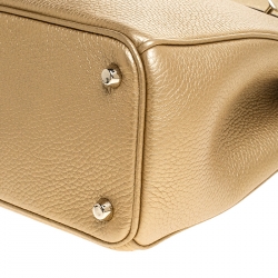 مملوكة مسبقًا حقيبة يد ديور شوبر ديوريسيمو متوسطة جلد ثعبان وجلد ذهبية