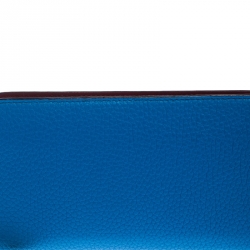 مملوكة مسبقًا Dior Blue Leather Diorissimo Voyageur  Zip Around Wallet