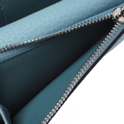 Pre Owned محفظة ديور أنفيلوب ديوريسيمو جلد زرقاء فاتحة