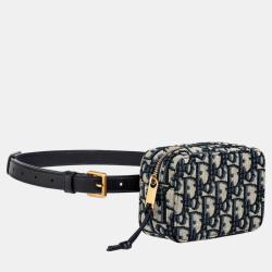 DIOR Blue Dior Oblique Jacquard OBLIQUE BELT POUCH S5484CTZQ928U