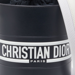 Pre Owned Dior Blue/White Leather Small Dior Vibe Bucket Bag