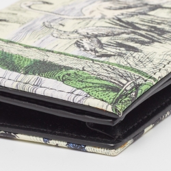Dior Multicolor Toile de Jouy Print Leather Lady Dior Flap Wallet