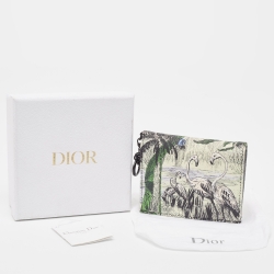 Dior Multicolor Toile de Jouy Print Leather Lady Dior Flap Wallet