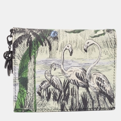 Dior Multicolor Toile de Jouy Print Leather Lady Dior Flap Wallet