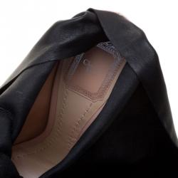 Pre Owned Dior Blush Pink and Black Leather Brooklyn Ankle Wrap Peep Toe Ankle Boots Size 39