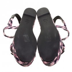 Dior Multicolor Braid Woven Ankle Strap Platform Sandals Size 40