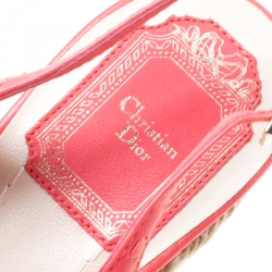 مملوكة مسبقًا صندل اسبادريل ديور كعب روكي كاناج لامع قرنفلي غامق مقاس 40