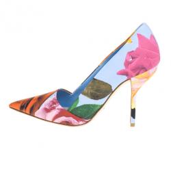مملوكة مسبقًا Dior Rose Print Pointed Toe Pumps Size 38.5