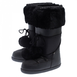 مملوكة مسبقًا Dior Black Fabric Moon Boots Size 43