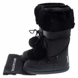 مملوكة مسبقًا Dior Black Fabric Moon Boots Size 43