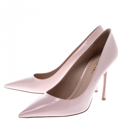 مملوكة مسبقًا Dior Beige Patent Leather Pointed Toe Pumps Size 40