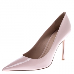 مملوكة م سبقًا Dior Beige Patent Leather Pointed Toe Pumps Size 40