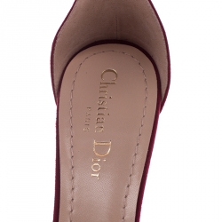 Dior Red Suede C'est Open Toe Ankle Strap Sandals Size 39.5