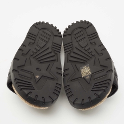 Pre Owned Dior Black Quilted Leather Dtwist Slides Size 37