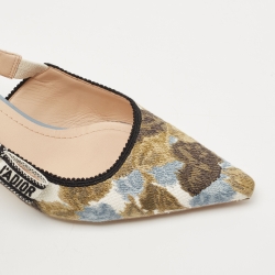 Pre Owned Dior Multicolor Fabric and Leather J'Adior Slingback Pumps Size 42