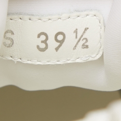 Dior White Fabric and Leather D-Connect Low Top Sneakers Size 39.5