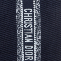 Dior Navy Blue Oblique University Reversible Scarf 