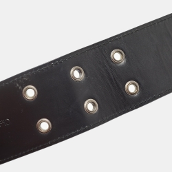 Pre Owned Dior Black Leather Admit It Corset Wide Belt